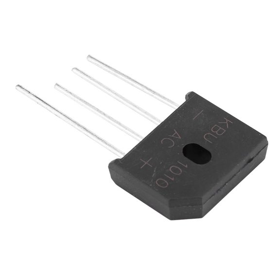 Suodoka 10A 1000V Diode Bridge Rectifier KBU1010 Electronic Component for Household Appliances and Industrial Circuits, SIP4 Package, 2 Pieces, 2.36 inches / 6 cm Length