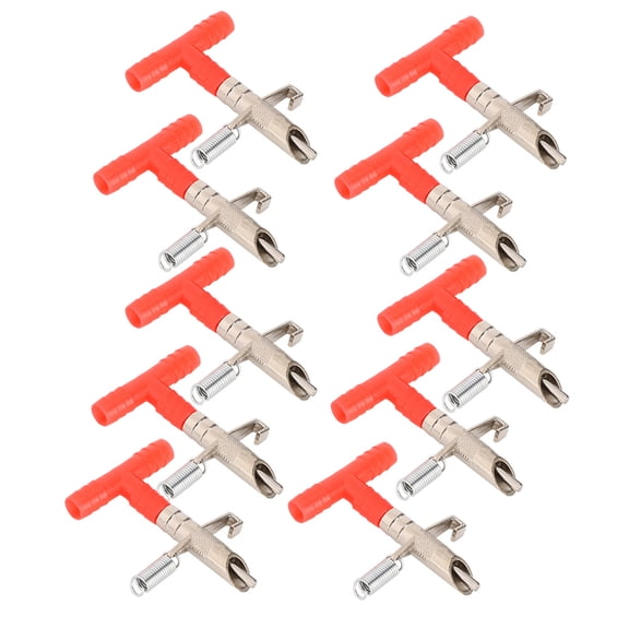 Suodoka 10PCS Rabbit Automatic Nipple Drinkers Farm Poultry Drinking Spring Type Accessories for Bunnies Ferrets Mice Stainless Steel Water Dispenser Nozzles 4.7 inches / 12 cm