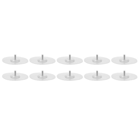 Suodoka 10PCS Strong Adhesive Disc Punch-Free Silicone Sticky Plate Hardware Knob Pad for Handle and Clothes Hook Connection (2.4 inches / 60 mm)