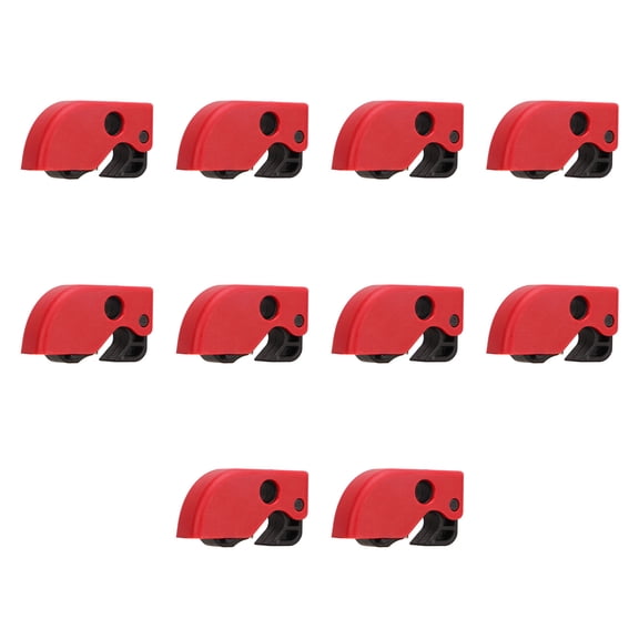 Suodoka 10Pcs Circuit Breaker Lockout Device Clamp On Safety Lock Set Kit Miniature Breaker Locks for Industrial Chemical Power Plant Lockout Tagout Safety Equipment (7.08 inches / 18.0 cm)
