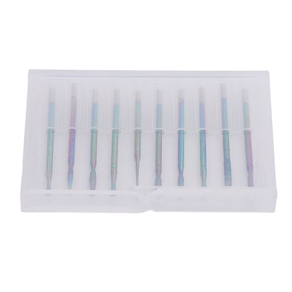 Suodoka 10Pcs Nail Drill Bits Set Professional Tungsten Carbide Nail Grinding Head File Bits Kit for Electric Machines Shaping Polishing Cuticle Removal 3.54 in / 9 cm