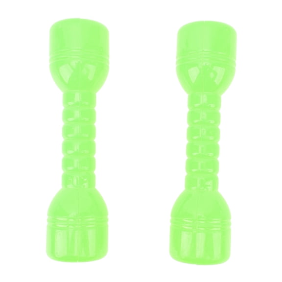 Suodoka 10Pcs Plastic Dumbbells Kids Arm Exercise Fitness Sport Toy Set for Morning Exercise (7.7 inches / 19.5 cm), Green