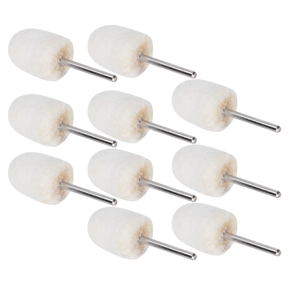 Suodoka 10pcs 0.6in / 15mm Wool Grinding Head Portable Polishing Buffing Tools for Jewelry Jades Metal Glass