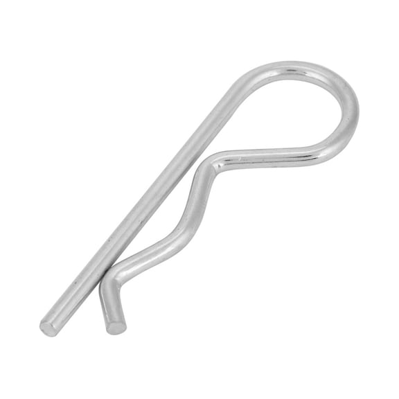 Suodoka 10pcs B Type Cotter Pin Clips Zinc Plated Retaining Pins, Spring Clips Hair Pin, 4x75mm (0.16x2.95 inches)