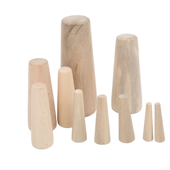 Suodoka 10pcs Marine Tapered Thru Hull Emergency Soft Wood Plugs Drain Plug for Boat Yacht Water Leak Repair Kit Safety Accessory Wooden Log Material Assorted Sizes 15cm / 5.91in
