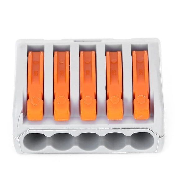 Suodoka 10pcs PCT-215 Wiring Connectors Terminal Blocks 5 Way Lighting Electrical Cable Quick Connection