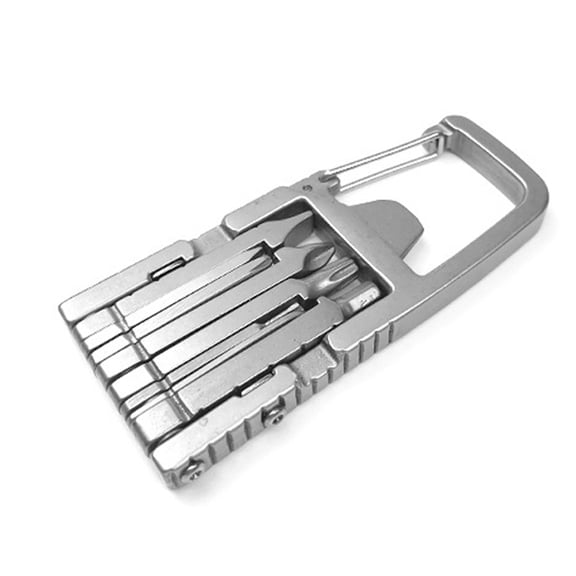 Suodoka 11-in-1 Keychain Multitool with Foldable Screwdriver Bit, Stainless Steel Heavy Duty Pocket Multi Tool, Portable Bike Repairs Tool and Bottle Opener Phone Holder, 3.5 inches / 8.8 cm