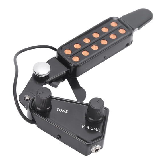 Suodoka 12-Hole SoundHole Guitar Pickup Electric Transducer with Tone and Volume Control, 3m Cable for Acoustic Guitar, Ukulele, Violin, Bass (14cm / 5.51 inches)