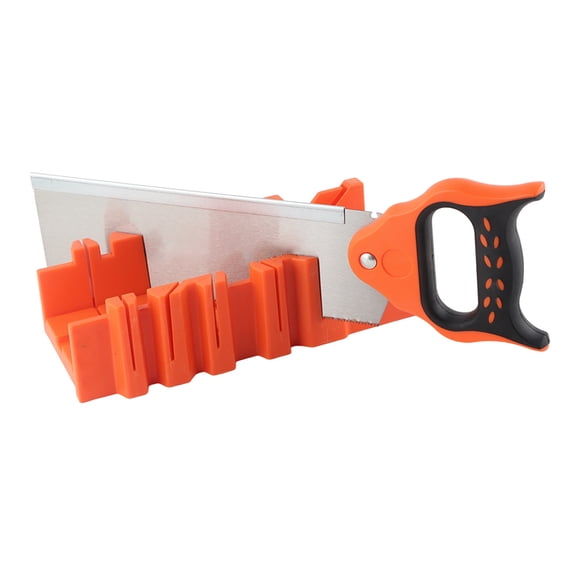 Suodoka 12 Inch / 30.5 cm ABS Plastic Multiple Angle Clamping Mitre Box with 14 Inch / 35.6 cm Back Saw Set for Woodworking DIY Craftsmanship and Home Decoration Tools
