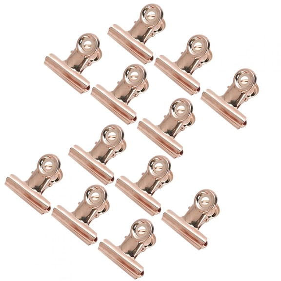 Suodoka 12 Pcs Rose Gold Curve C Nail Pinching Clips Set, Professional Nail Extension File Clips for Acrylic Nails, Durable Metal Nail Art Accessories Tools for Salon or Home Use (1.18 in / 3.0 cm)
