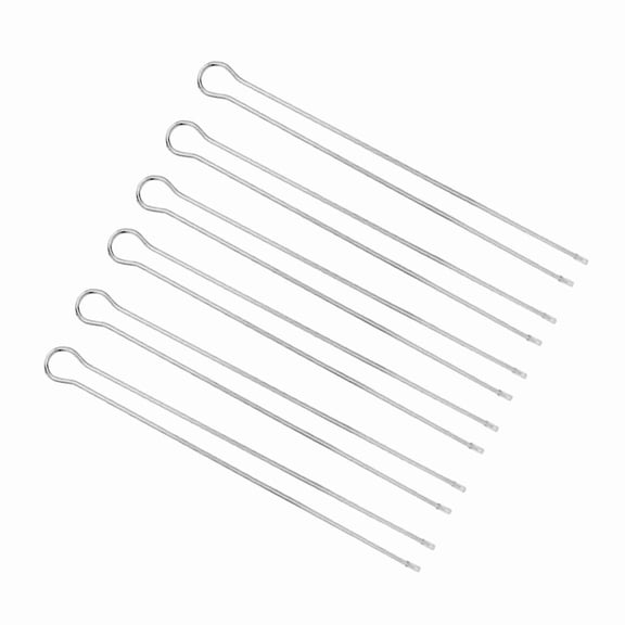 Suodoka 12 inches / 30.5 cm Metal BBQ Grilling Skewers, U-Shaped Double Prong Fork Sticks for Outdoor Picnic Camping Barbecue, Reusable Grill Accessories Set, Silver, 6 Count