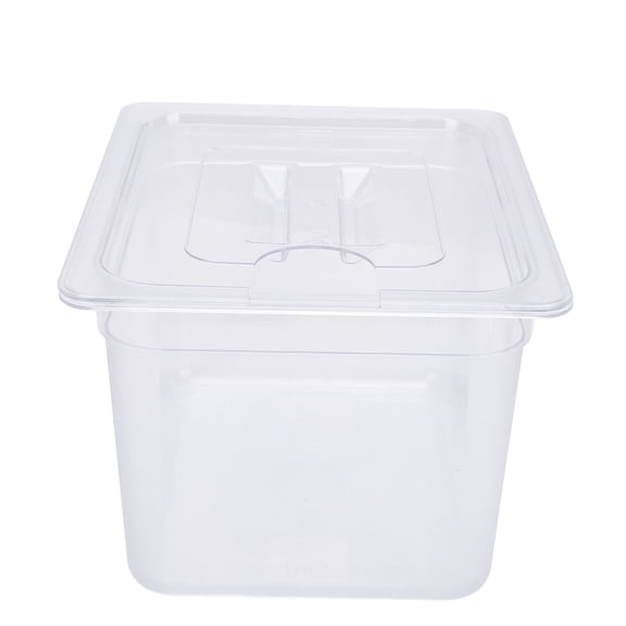 Suodoka 12L Slow Cooker Container with Lid Plastic Food Storage Box for Sous Vide and Most Slow Cookers Essential Kitchen Accessory 13.39 inches / 34 cm Long Clear Transparent Color Residential Use