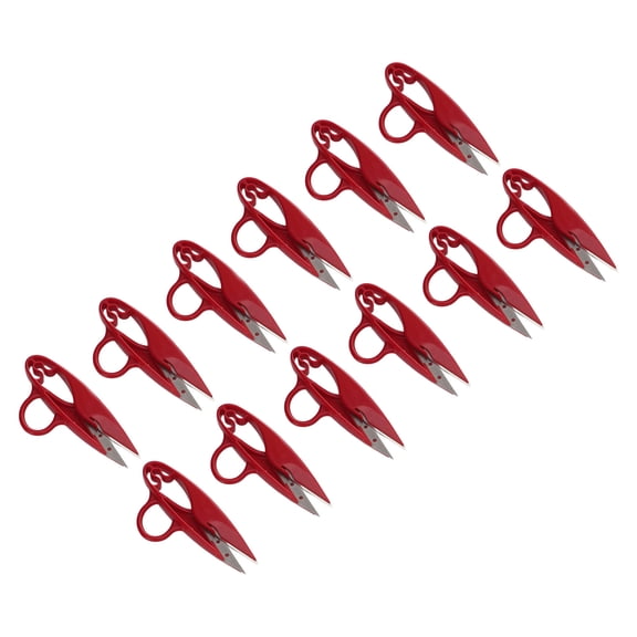 Suodoka 12Pcs Yarn Thread Snips Multifunction Stainless Steel Blade Quick Clip Portable Mini Sewing Scissors Snips for Tailoring Crafting Trimming 2.1x4.4 inches / 5.3x11.2 cm