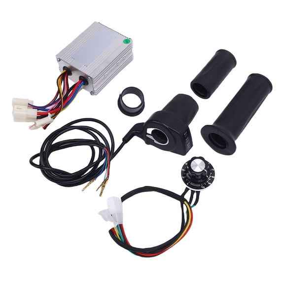 Suodoka 12V 500W Brushed Motor Speed Controller with Throttle Grip Kit, Aluminum Alloy Twist Throttle Set for Electric Bike, Tricycle, and Motorcycle Conversion