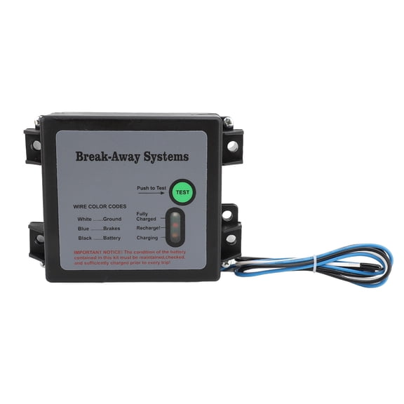 Suodoka 12V Trailer Breakaway Kit Universal LED Indicator Electric Brake Break Away System with Red Spring Switch, 7.09 inches / 18 cm Length