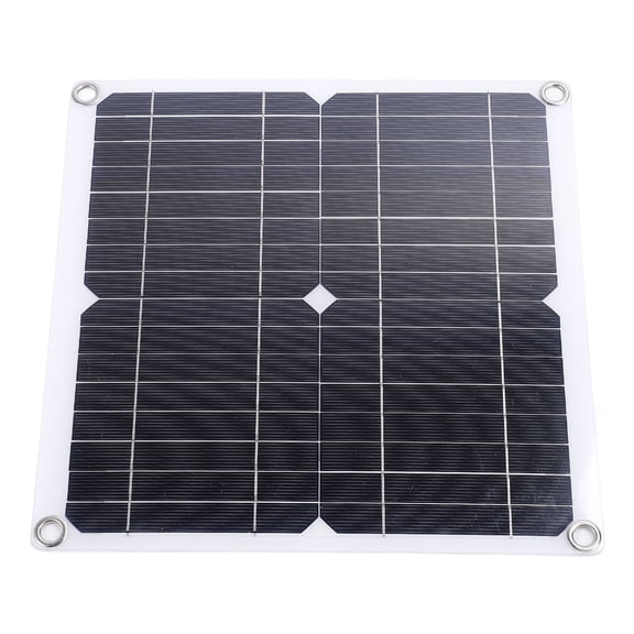 Suodoka 12W 12V Waterproof Monocrystalline Silicon Portable Solar Panel High Efficiency Module for RV Camping Outdoor Travel Back-Up Power (11.8 inches / 30 cm) - Black