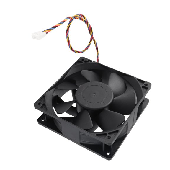Suodoka 12cm Cooling Fan 120x38mm 6000 RPM 12V 4Pin PWM Black Computer Case Fan for PC Camera Servers Mining Rigs High Airflow 4.72 inches ABS Material DC Brushless Cooler