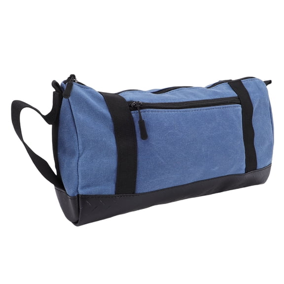 Suodoka 13 inch Canvas Wide Mouth Tool Bag Men Large Capacity Storage Pouch Organizer Tote Blue/Black (33cm)