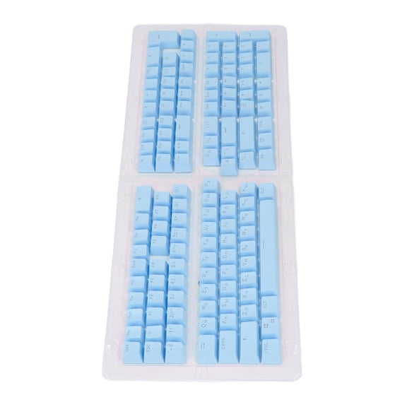 Suodoka 132 Key Keyboard Keycap Russian OEM Profile Matte Finish Ergonomic ABS Keycaps for 61 62 64 68 84 87 104 108 Keyboards Blue (9.84 inches / 25.00 cm)
