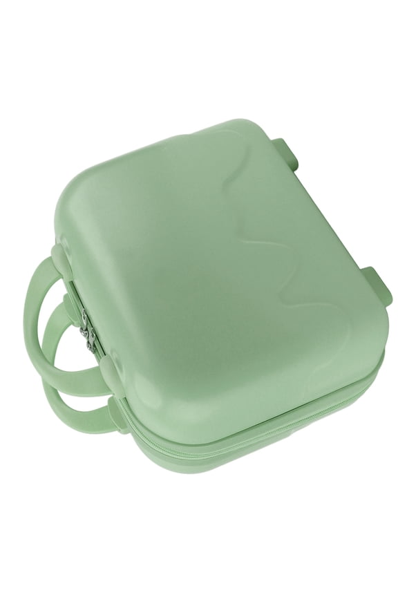14in Small Travel Hand Luggage Mini Carry On Hard Shell Travel Case with Anti Slip Standing Feet Large Capacity Cosmetic Organizer Box, Matcha Green (11.8 inches / 30 cm)