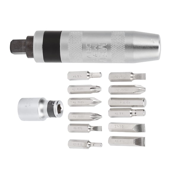 Suodoka 14pcs 1/2in Manual Impact Driver Hand Screwdriver Set Kit Motorcycle Automobile Auto Repair Tools with Sturdy Storage Case (9.06 inches / 23.0 cm)