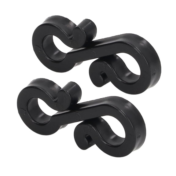 Suodoka 150Pcs S Shaped Hooks Sturdy Durable Plastic Dual Ends Multipurpose Christmas Light Clips for Party Lights Decoration Black