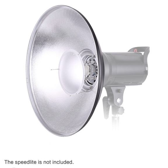 Suodoka 16.1 inches / 41 cm Beauty Dish Reflector Strobe Lighting Diffuser for Bowens Mount Speedlite Photography Studio Portable Softbox Accessory Kit