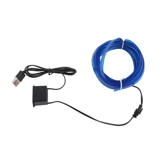 Suodoka 16.4 ft / 5m EL Cold Light Guide Car Ambient Light Strip Can Be Cut No Need to Glue Suitable for Center Console Door Gear Shift Panel USB Powered Blue
