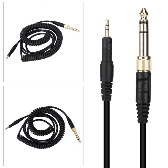 Suodoka 160cm / 63 Inches Headphone Extended Cable Replacement Audio Cord Wire for Audio-Technica ATH-M50x M40x M70x Headphones, Wear-Resistant 6.5mm to 3.5mm Gold-Plated Plug, Black