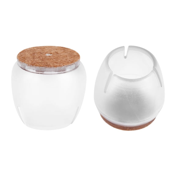 Suodoka 16Pcs Transparent PVC Table Chair Furniture Leg Non-Slip Foot Cap Cups Cover Floor Protector, Size M (0.98-1.14 inches / 25-29 mm)
