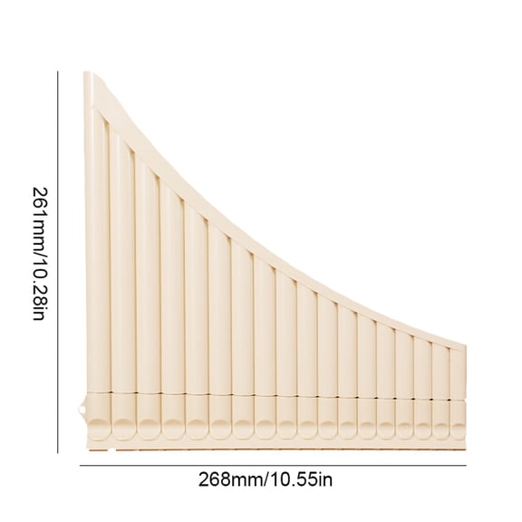Suodoka 18 Pipes Pan Flute ABS Resin C Tone Easy Learning Panflute Musical Instrument Children Gift for Beginner with Storage Bag Compact Portable Panpipe 10.55 inches / 26.8 cm