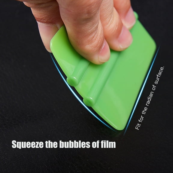 Suodoka 1Pc Wrap Scraper Squeegee Tool with Soft Felt Edge for Car Vehicles Window Vinyl Film Sticker Installation, Green (2.91 in / 74 mm)