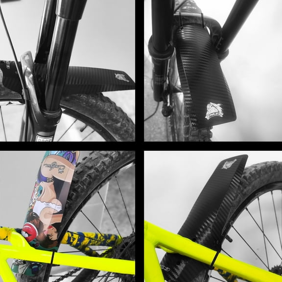 Suodoka 1pc Bike Fender Mountain Road Bike Mud Guard Front and Rear Compatible Cycle Mudguard with Fixing Straps (10.7 inches / 27.2 cm) Floral Pattern