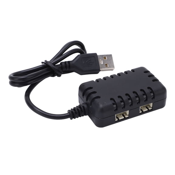 Suodoka 2 in 1 7.4V LiPo Battery Balance Charger Plastic USB Balancer Charger with Indicator Light for Wltoys RC Cars, Remote Control Boats and Aircraft Toys - Black Essential RC Accessory