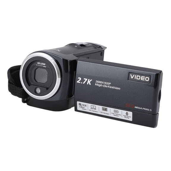 Suodoka 2.7K Camcorder Professional Video Camera 50MP 16x Digital Zoom Vlogging Recorder with 2.8 Inch Screen for Outdoor Travel Recording & YouTube Vlog