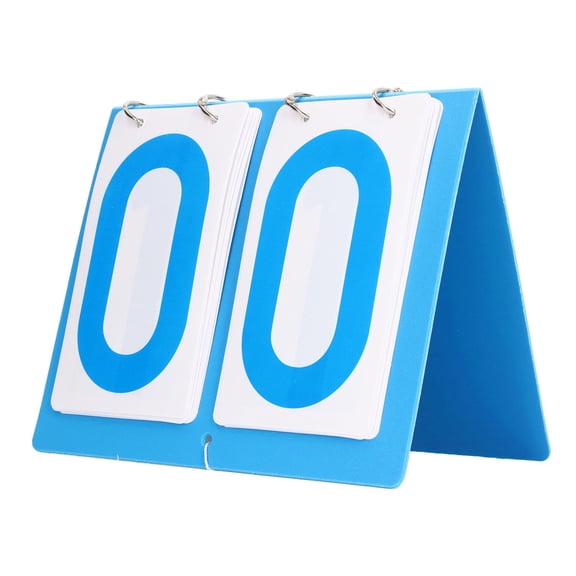 Suodoka 2-Digit Flip Scoreboard Portable Plastic Sports Score Keeper for Tennis, Basketball, Volleyball, Football Blue
