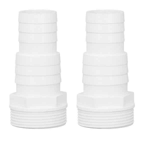 Suodoka 2Pack 11/2 Male Thread Pool Pump Hose Adapter  Durable Plastic, Easy Install, 47mm Male Thread, 3238mm Hose Fit, Ideal for Pools & Spas