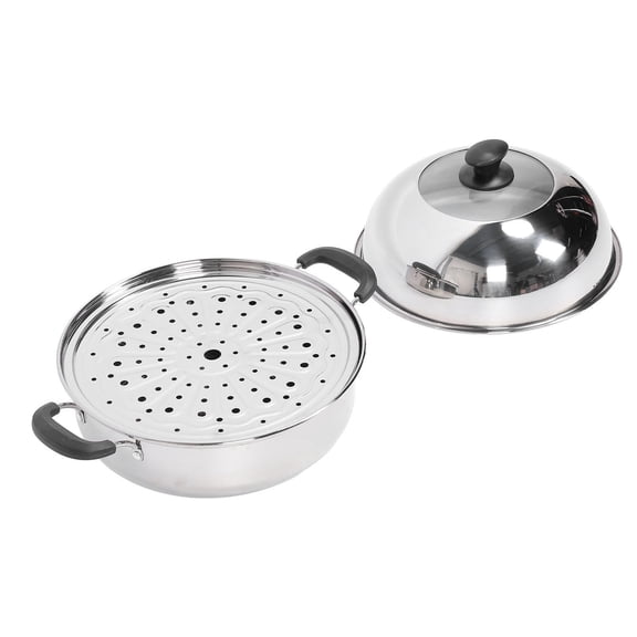 Suodoka 2Tier Stainless Steel Steamer  ThickBody, DualLevel Cooker for Fish, Seafood, Buns & More  Commercial & Home Use