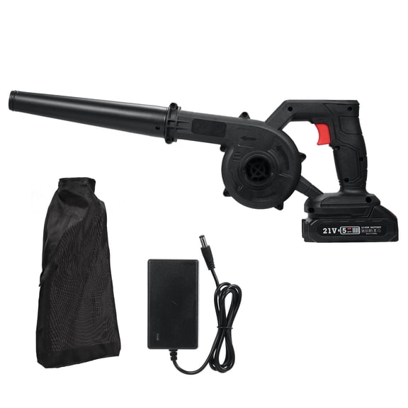 Suodoka 2-in-1 21V Cordless Leaf Blower and Vacuum Cleaner, Lightweight Handheld Electric Blower for Lawn Care, Pet Hair, Snow, and Dust Cleaning, Includes 1 Battery and Charger, US Plug