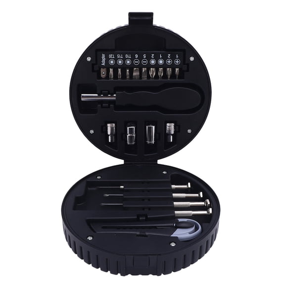 Suodoka 20Piece TireShaped Tool Set with Storage Box Carbon Steel, Multifunctional Household Hardware Kit