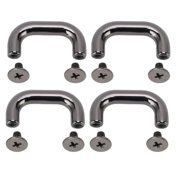 Suodoka 20 Sets U Shape Ring Buckles Arch Bridge Handle Hardware with 5.5mm Crossed Screws for Purse Handbag Desk Drawer Box Case DIY Craft Making Accessory Replacement, Gunmetal