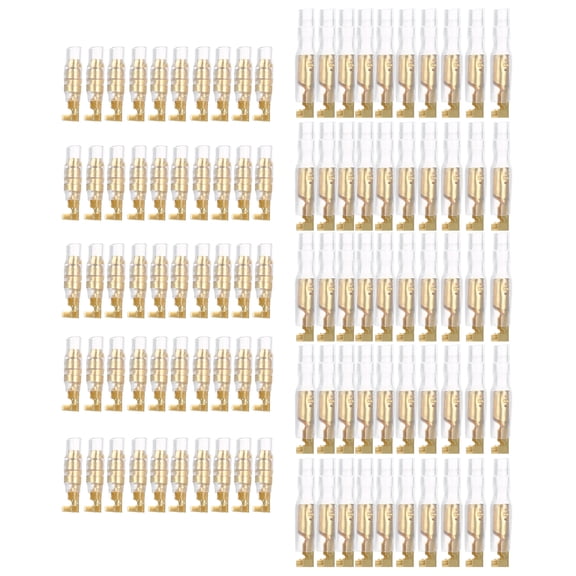 Suodoka 200 PCS Wire Terminal Kit Bullet Connector Set, 4.0 mm Brass Male and Female Terminals