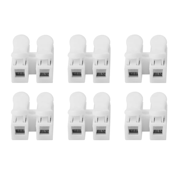 Suodoka 200Pcs CH-2 Quick Connector Cable Clamp Terminal Block, Wire Press Spring Push-in Connector for Electrical Home Improvement, 250V 10A, 0.5-3.5mm² (7.87 inches / 20.00 cm)