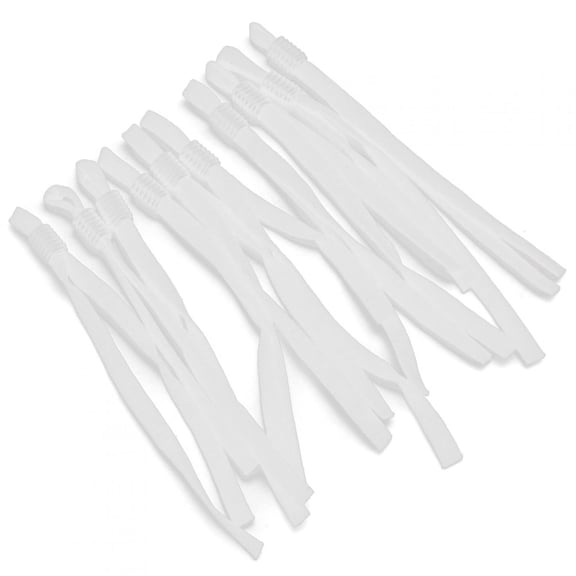 Suodoka 200pcs 5mm Elastic Bands Adjustable Buckle Stretchy Earloop Rope String Cord for Sewing Crafts, White Cylindrical (5.91 inches / 15 cm)
