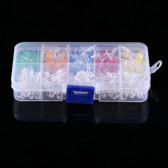 Suodoka 200pcs 5mm LED Light emitting Diodes Assortment Kit, 1 Pack