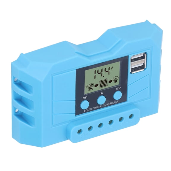 Suodoka 20A Solar Charge Controller LCD Display 12V 24V Auto Dual USB Port PWM Renewable Energy Regulator