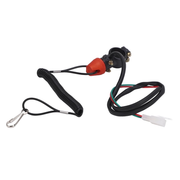 Suodoka 22mm Engine Cord Lanyard Kill Stop Switch Safety Tether 2 Pin Universal On Off Emergency Switch for ATV SUVs