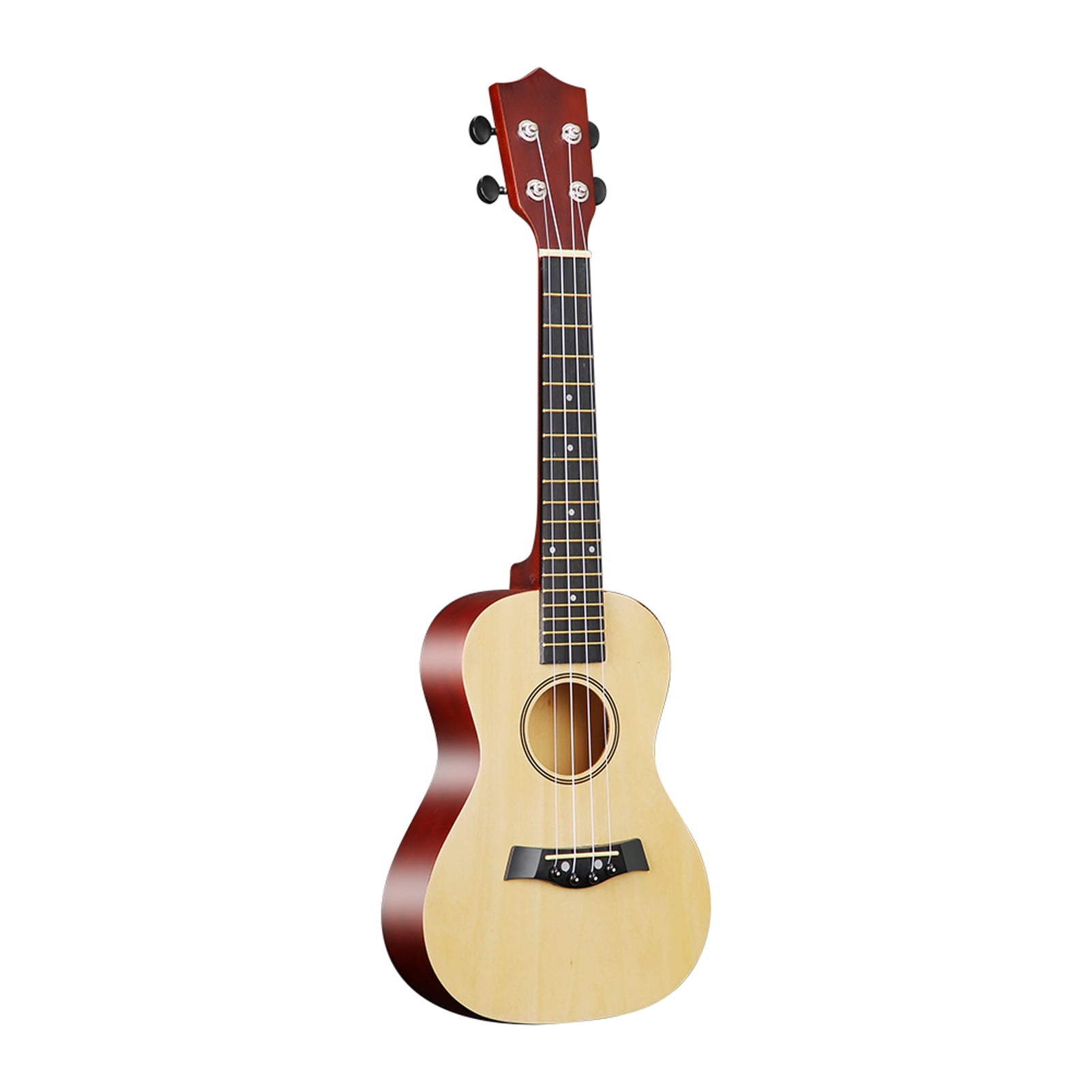 Suodoka 23-Inch Concert Acoustic Ukulele Beginner Starter Kit with Gig Bag, Nylon Strings, Tuner, Strap, and Picks, High-Gloss Basswood Stringed Instrument for Students, Adults, Kids - Wood Color