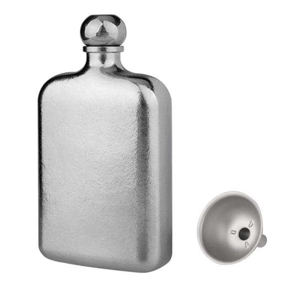 Suodoka 230ml Pure Titanium Wine Flask with ScrewCap Seal & Stainless Steel Funnel UltraLight, LeakProof