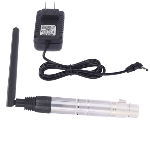 Suodoka 23DBM High Power 1000M Wireless DMX512 Receiver 3-Pin Female XLR Lighting Controller with Antenna for LED Stage PAR Effect Lamp US Plug (0.7 x 5.5 inches / 1.8 x 14 cm)